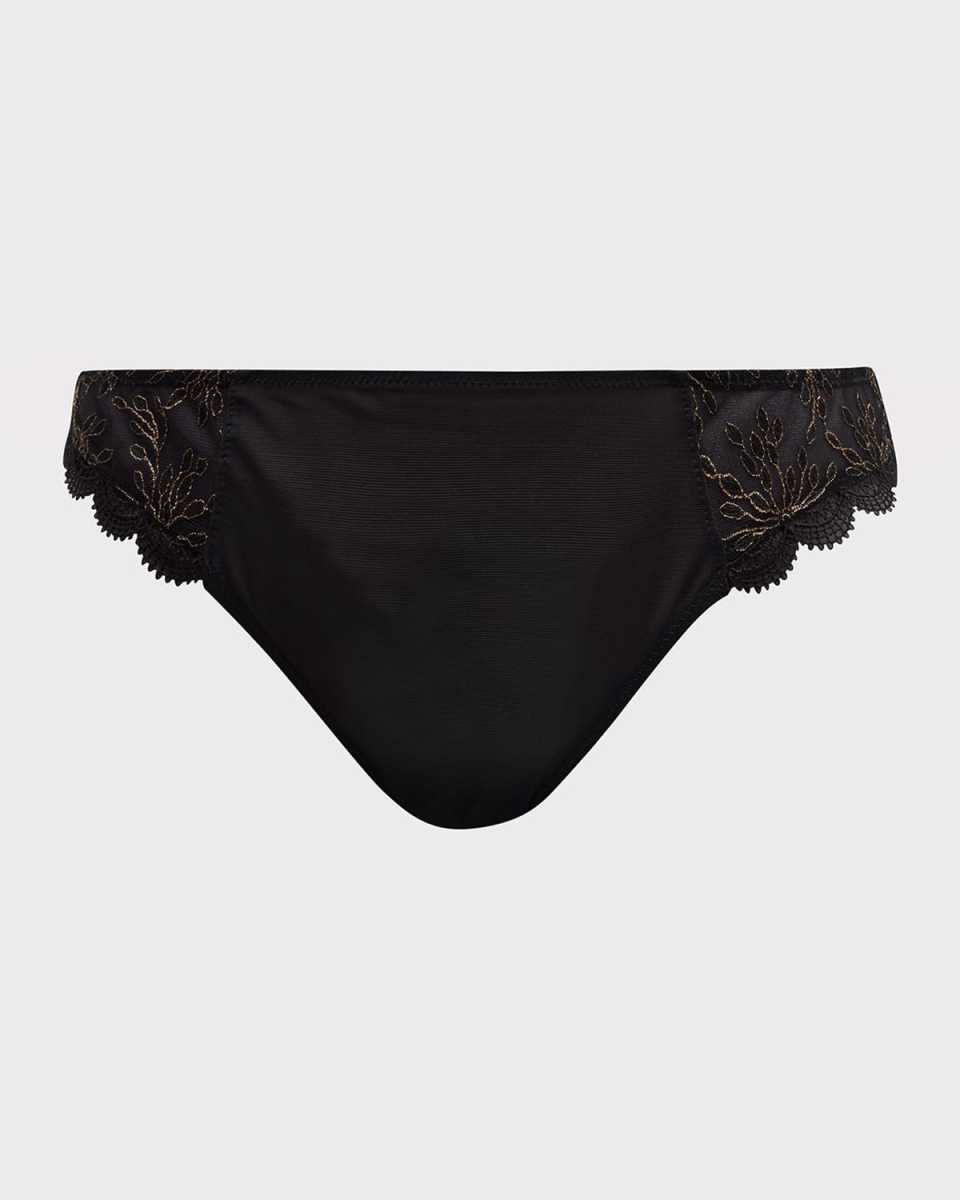 Singuliere Embroidered Tulle Tanga